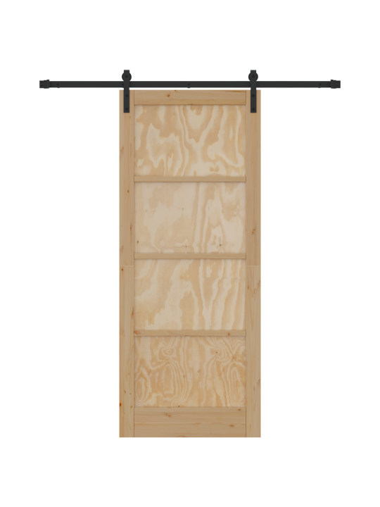 Liuguks koos riistvarakomplektiga 86x211 cm tahke männipuit, siseuks 'orkdal'86x211x4 cm tahke männipuit