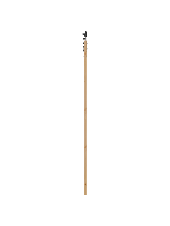 Libisev uks riistvarakomplektiga 93x232 cm tugevast mändi puidust