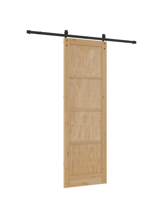 Libisev uks riistvarakomplektiga 78x232 cm kvaliteetsest männipuidust