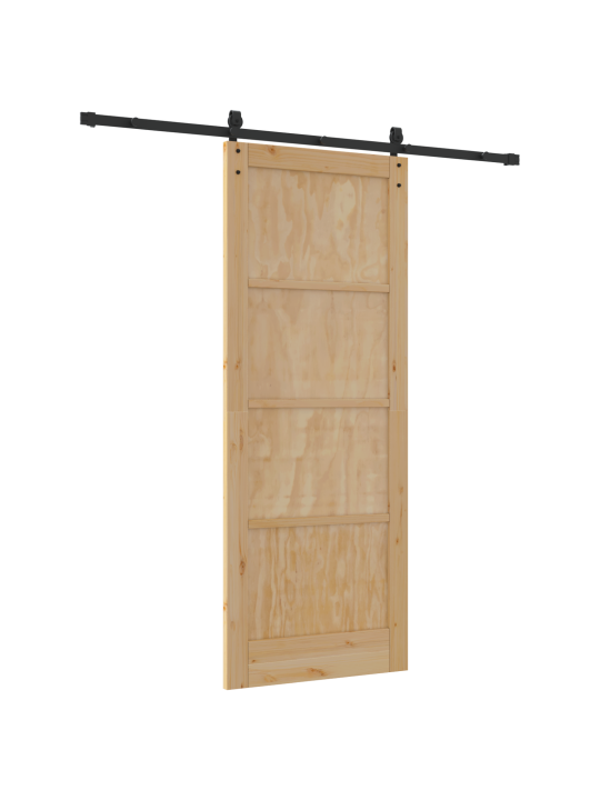Libisev uks koos riistvaraseguga 83x211 cm tugev männipuit