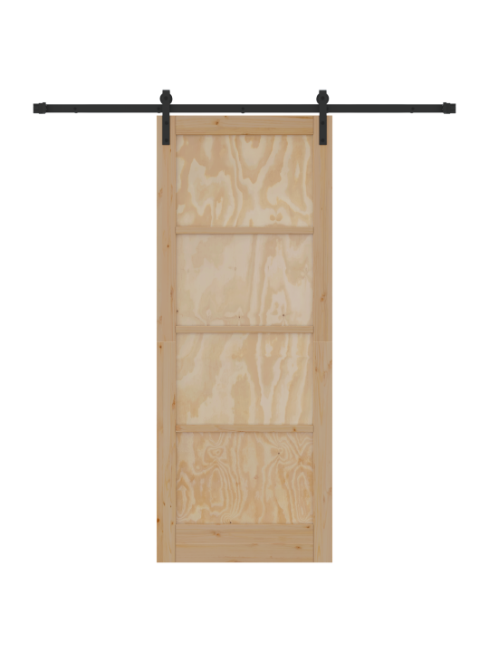 Libisev uks koos riistvaraseguga 83x211 cm tugev männipuit