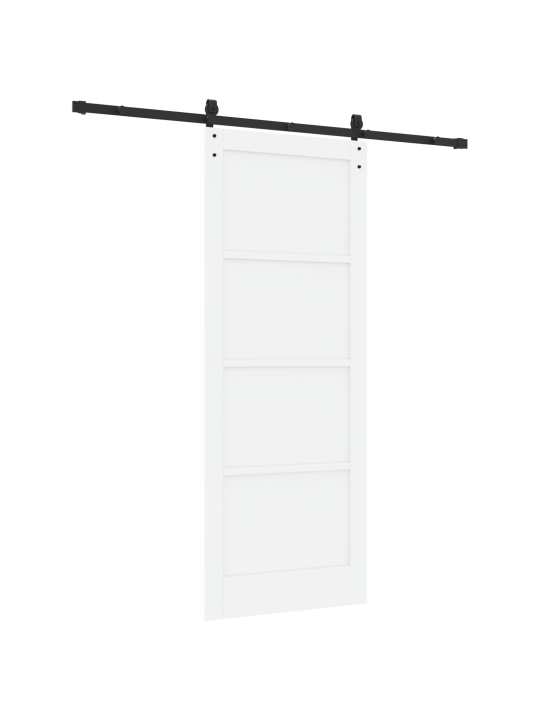 Liuguks koos riistvarakomplektiga valge 83x211 cm tugev puit männipuit