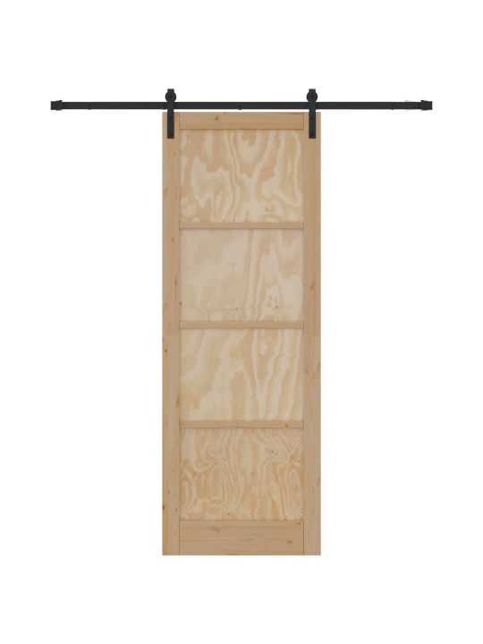 Libisev uks koos varuosade komplektiga 83x232 cm solidesest männist