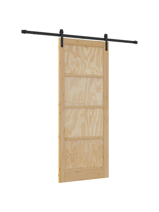 Libisev uks koos riistvarakomplektiga 86x211 cm karm puit männipuu