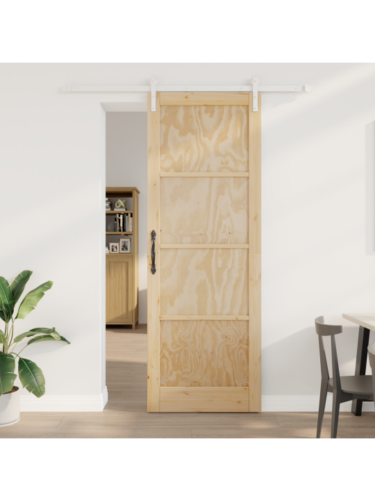 Libistatav uks koos tarvikute komplektiga 83x232 cm massiivpuust vaarpuu