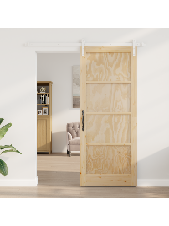 Libistav uks koos komponentidega 86x211 cm tugev männipuit