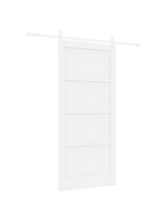 Liuguks koos riistvarakomplektiga valge 93x202 cm massiivpuust soome