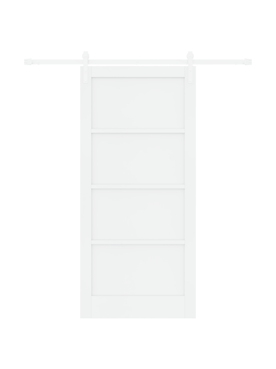 Liuguks koos riistvarakomplektiga valge 93x202 cm massiivpuust soome