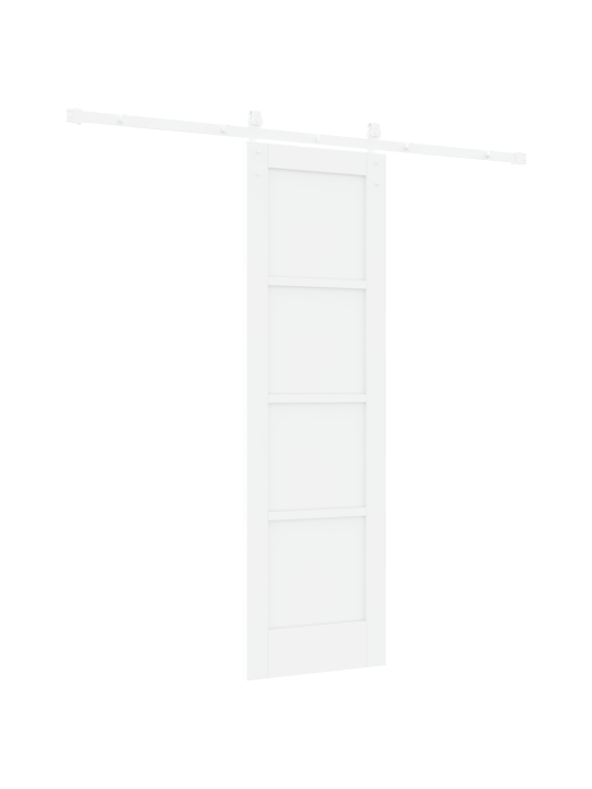 Libisev uks koos kinnituskomplektiga valge 61x198.5 cm massiivpuust männipuit