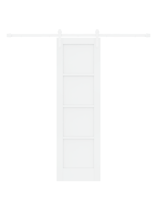 Libisev uks koos kinnituskomplektiga valge 61x198.5 cm massiivpuust männipuit