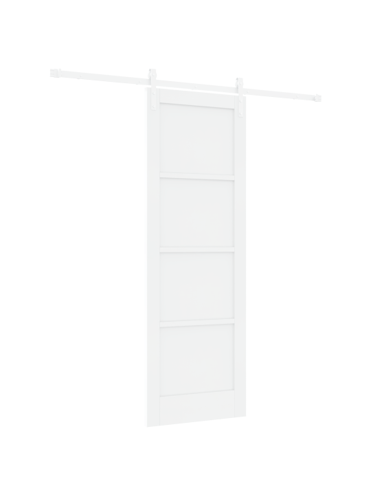 Libisemisuks koos riistvarakomplektiga valge 73.5x211 cm tahke puit paine