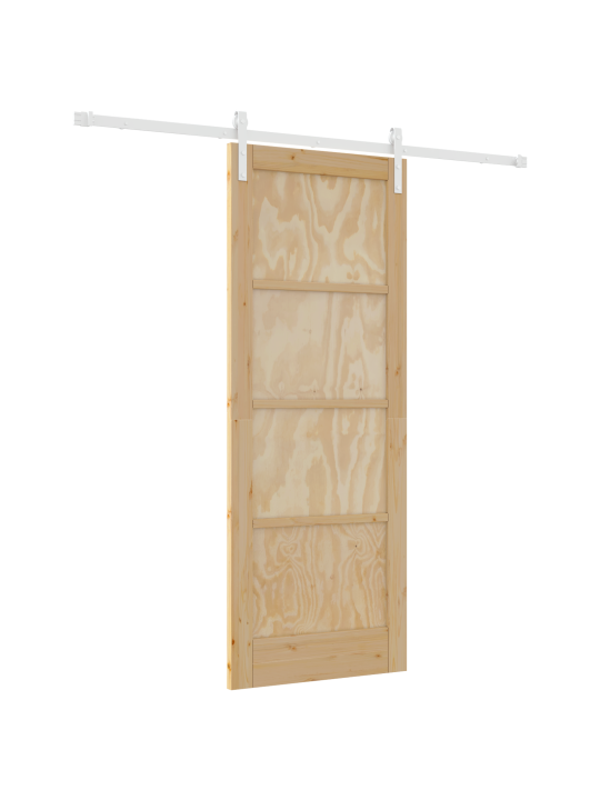 Libisev uks koos tarvikutekomplektiga 78x202 cm tugevast männipuust