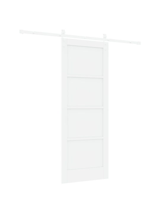 Libisev uks koos tarvikute komplektiga valge 78x202 cm solid puidust männipuit