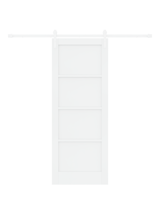 Libisev uks koos tarvikute komplektiga valge 78x202 cm solid puidust männipuit