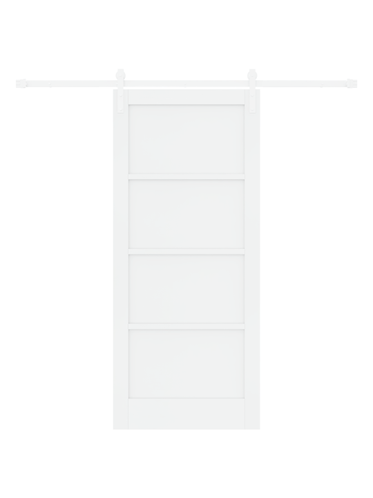 Libisev uks 2 komplekti valge mdf 86 x 198.5 cm libisevad osad