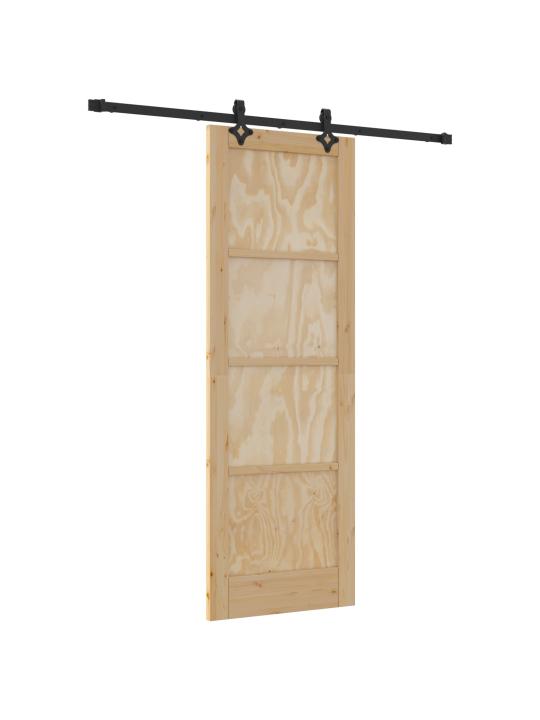 Libisev uks koos riistvarasettiga 73.5x211 cm tugev puit mänd