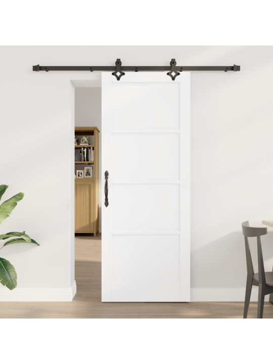Liuguks riistvara komplekt valge 78x202 cm massiivpuit männipuit