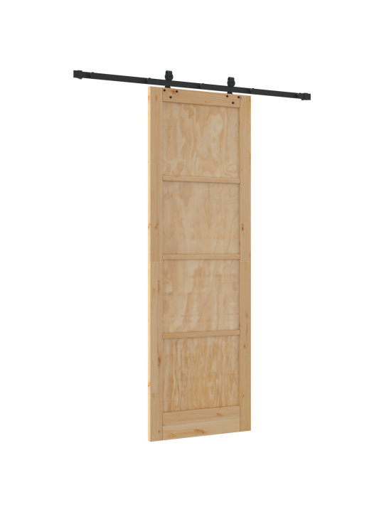 Libistatav uks riistvarakomplektiga 78x232 cm massiivne puidust männipuu