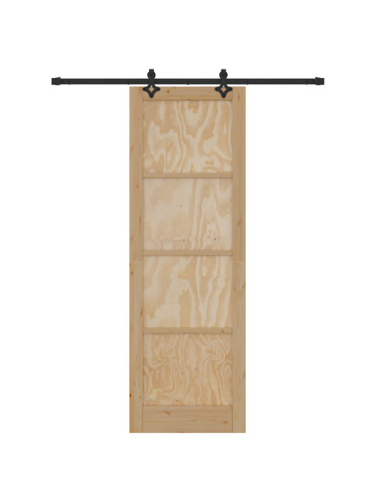 Libistatav uks riistvarakomplektiga 78x232 cm massiivne puidust männipuu