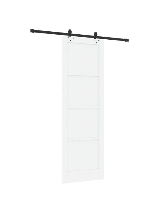Libisev uks koos riistvarakomplektiga valge 78x232 cm kvaliteetne puidust mänd