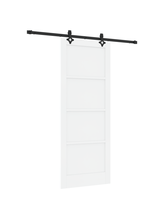 Liuguks koos tarvikute komplektiga valge 83x211 cm tugev puit mänd