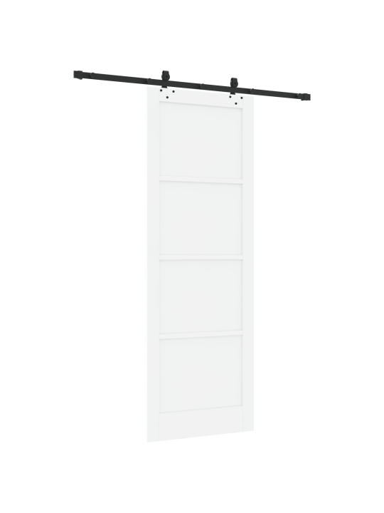 Libisev uks koos tarvikute komplektiga valge 83x232 cm tugev puit - soome