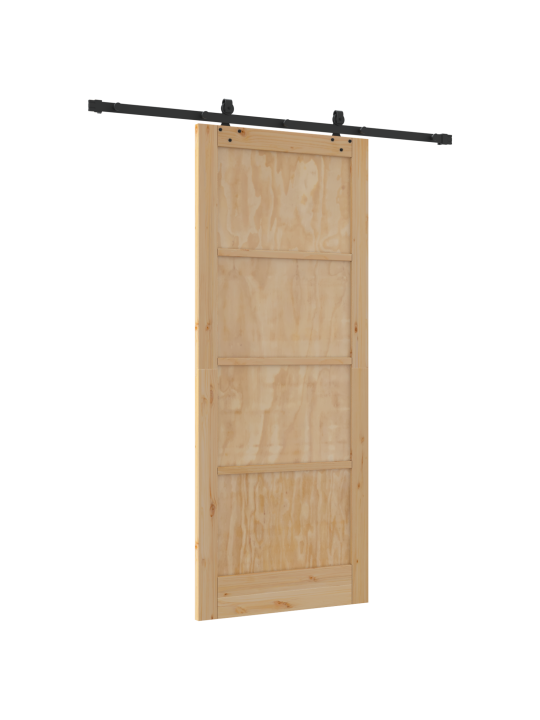 Libisev uks koos riistvarakomplektiga 86x211 cm kvaliteetne männipuit