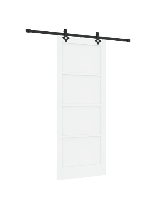 Liuguks koos tarvikute komplektiga valge 86x211 cm tugev männipuu
