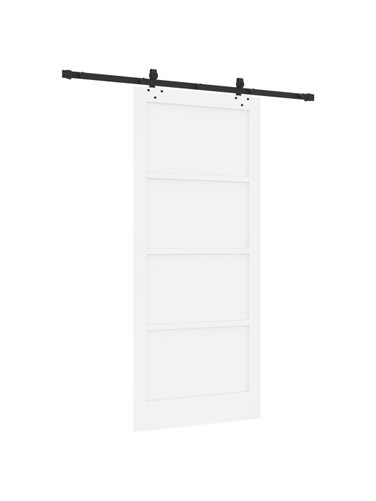 Liuguks koos tarvikute komplektiga valge 93x211 cm tugevast puidust mänd
