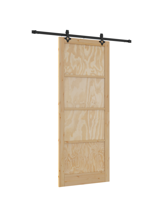 Libisev uks riistade komplektiga 93x232 cm kõvast männist