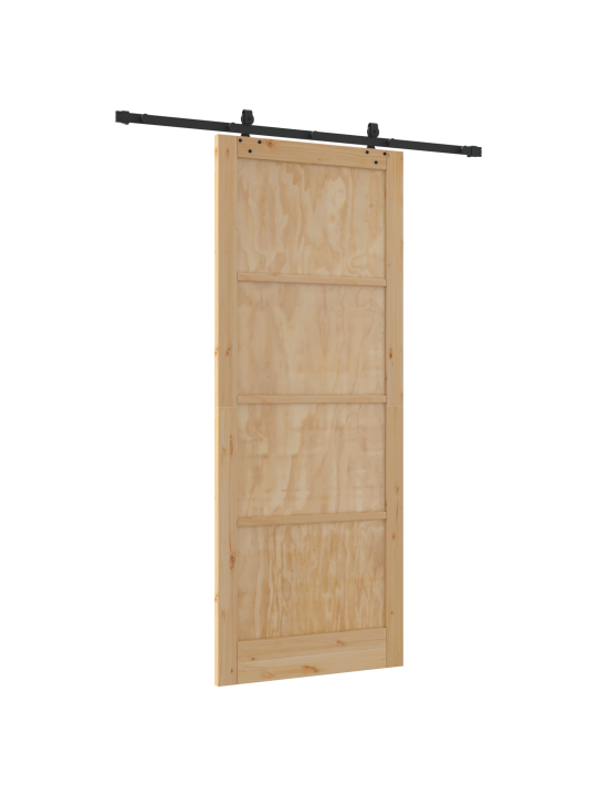 Libisev uks riistade komplektiga 93x232 cm kõvast männist