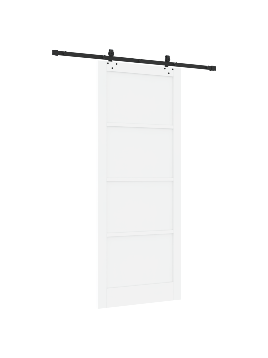 Libisev uks koos riistvarasetiga valge 93x232 cm kvaliteetne männipuu