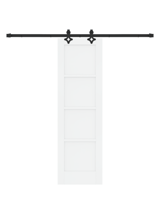 Liuguks koos kinnituste komplektiga valge 61x198.5 cm kvaliteetne männi puit