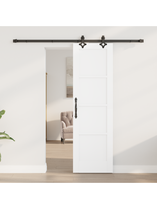 Liuguks koos kinnituste komplektiga valge 61x198.5 cm kvaliteetne männi puit
