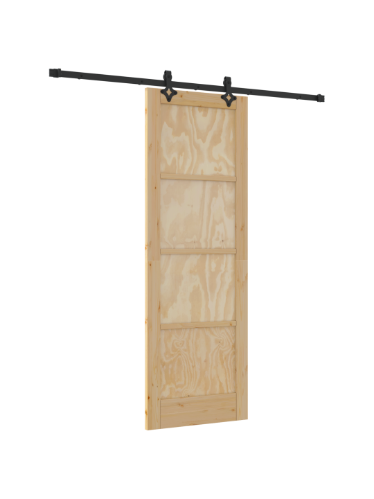 Libisev uks koos tarvikute komplektiga 73.5x211 cm tugevast puidust männi