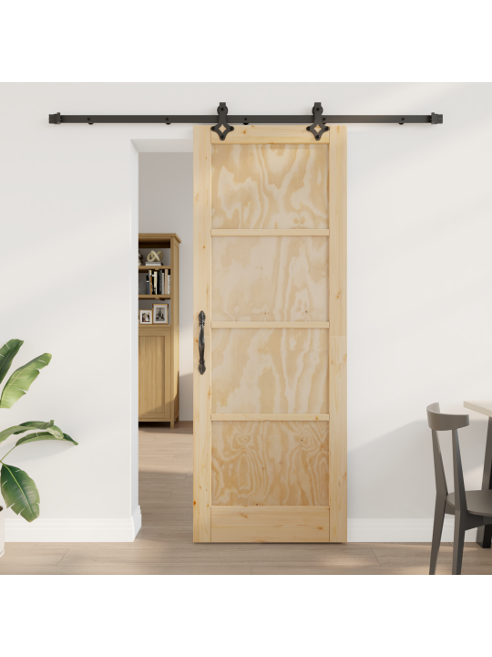 Liuguks koos riistvarakomplektiga 78x211 cm tugev puit männipuit