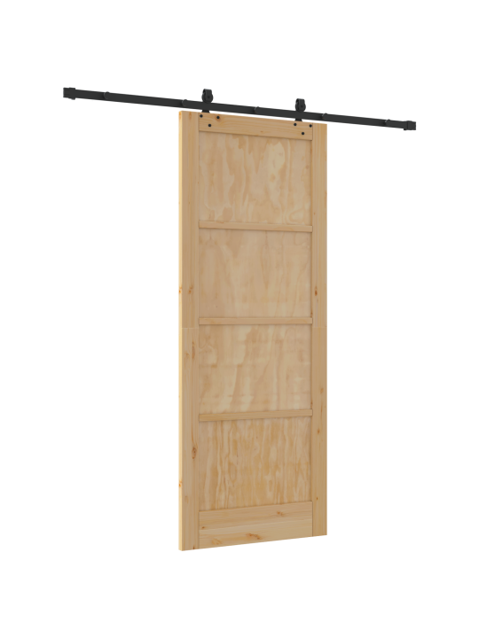 Liuguste uks koos riistvarakomplektiga 83x211 cm massiivne männipuit
