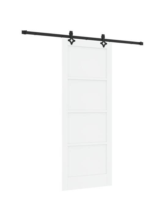 Liuguks koos riistvarakomplektiga valge 83x211 cm tahke puit männipuu
