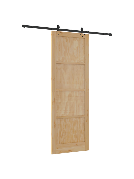Libisev uks koos riistvarakomplektiga 83x232 cm massiivne männi puit