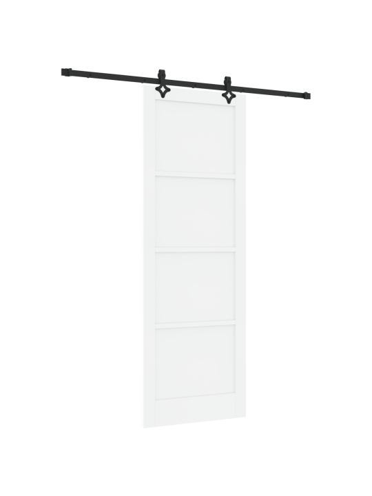 Libisev uks koos sulguritega - valge 83x232 cm kvaliteetsest puidust männist