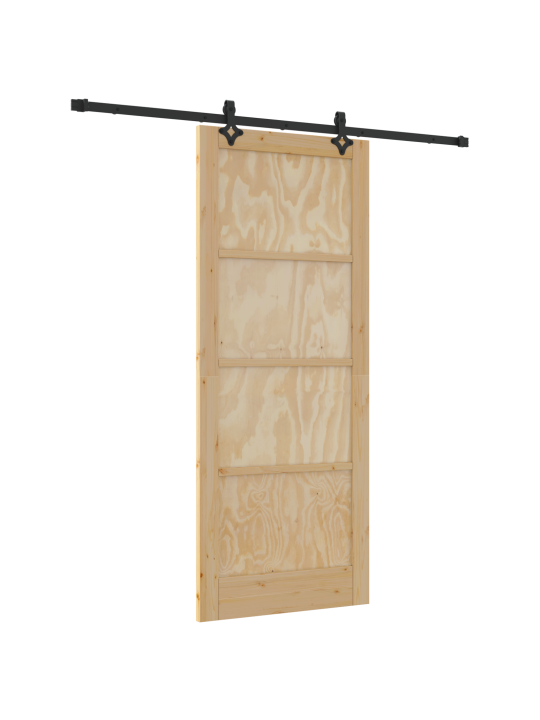 Libisev uks koos riistvarakomplektiga 86x211 cm tugev mänd