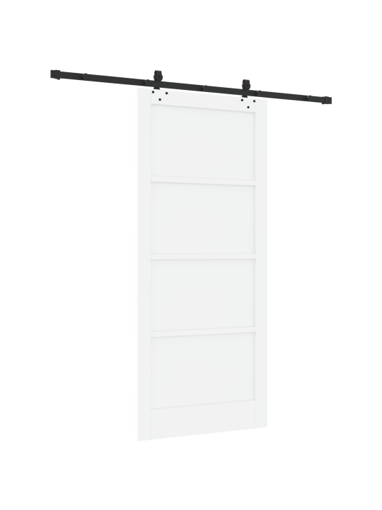 Liuguks koos ukselukkude komplektiga valge 93x211 cm tugev männipuit