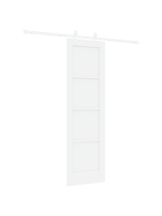 Liuguks koos tarvikute komplektiga valge 61x198.5 cm massiivne männi puit