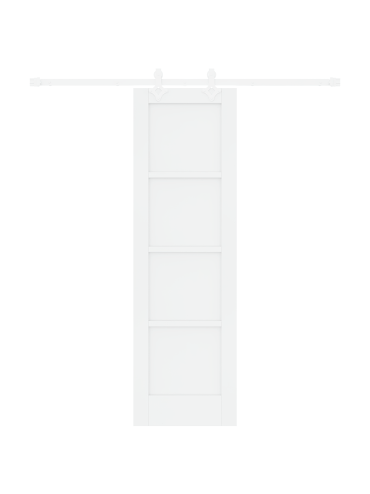 Liuguks koos tarvikute komplektiga valge 61x198.5 cm massiivne männi puit
