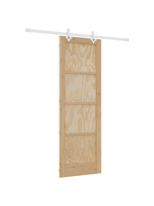 Libisev uks koos riistade komplektiga 73.5x211 cm kvaliteetne puidust männipuum