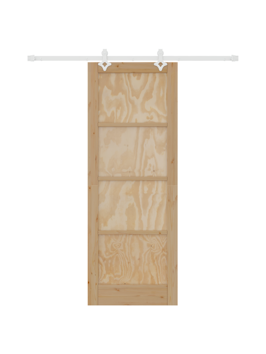 Libisev uks koos varustuse komplektiga 78x211 cm massiivne mänd
