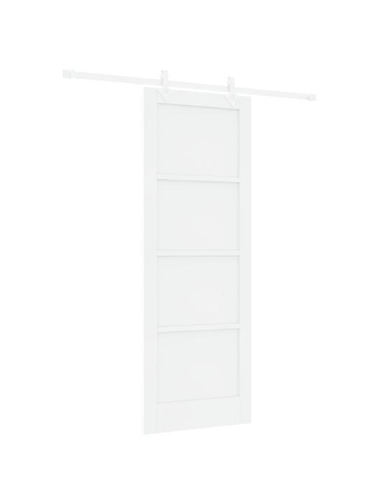 Libistatav uks koos kinnituste komplektiga valge 78x211 cm kvaliteetne puit männist