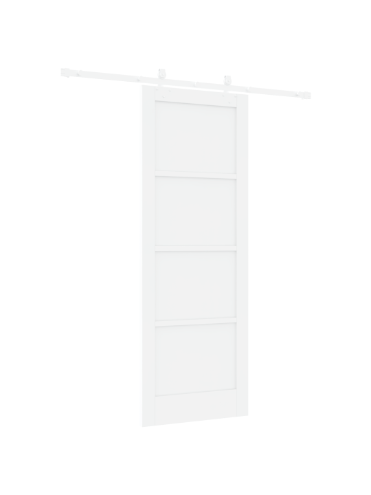 Libistatav uks koos kinnituste komplektiga valge 78x211 cm kvaliteetne puit männist