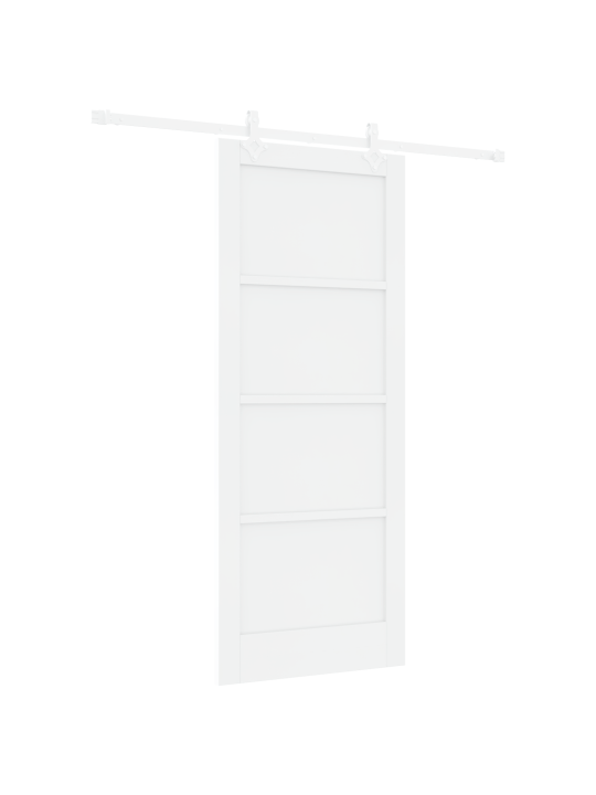 Liuguks koos tarvikute komplektiga valge 83x202 cm tugev puit mänd