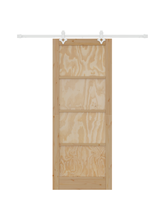 Libisev uks koos süsteemiga 83x211 cm täispuidust männipuit
